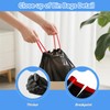 5L Bin Bags Drawstring Small Bin Liners 40 Black Waste