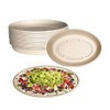 32oz Oval Disposable Compostable Paper Burrito Bowls Heavy-Duty, Eco-Friendly Oval
