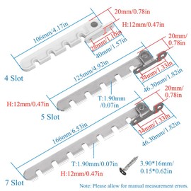 2 Pcs 14.5cm Adjustable Position Casement Window Restrictor Latch, Lock Tilt Regulator for Windows, Suitable for Wooden/Metal Window or Door, Stainless Steel - 7 Slot Universal Casement Window