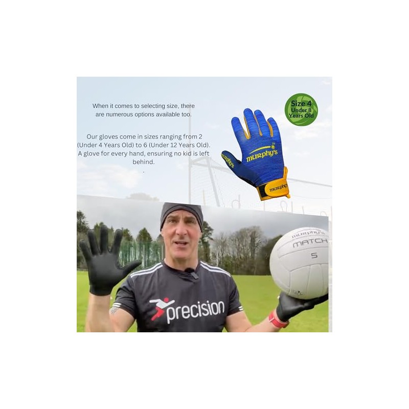 Murphy's Gaelic Gloves Junior, 4 / Under 8, navy/yellow