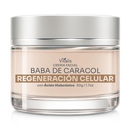 Crema Baba de Caracol con Colágeno y Ácido Hialurónico - Antiarrugas, Manchas, Cicatrices y Líneas de Expresión - Hidratación Facial Día y Noche - 50g