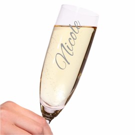 Leonardo Champagne Glass with Engraving - Choice of Name - Champagne Glass with Name Engraving as a Gift Idea for Birthday - Gift for the Party