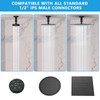Lordear 10 Inch Brushed Nickel Ceiling Mount Shower Arm and