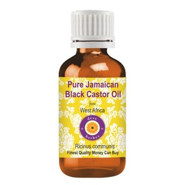 Deve Herbes Pure Jamaican Black Castor Oil (Ricinus communis) Non-Sticky | Non-Greasy | for Hair, Eyelashes, Brows, Skin & Massage 100ml