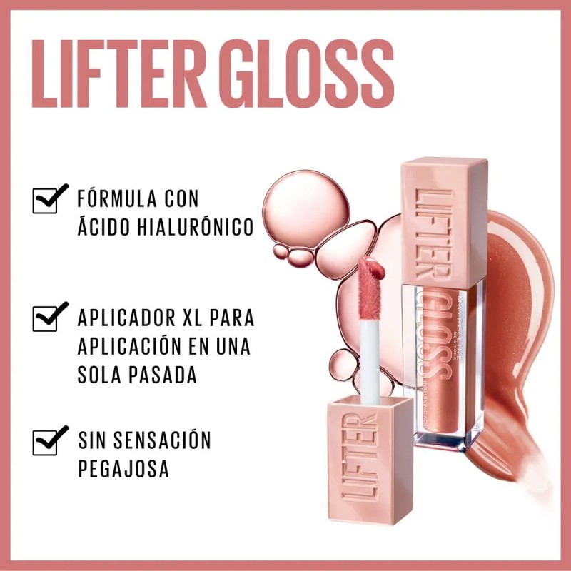 Maybelline Lifter Gloss Brillo acido hialuronico tono 004 Silk 5.4mL