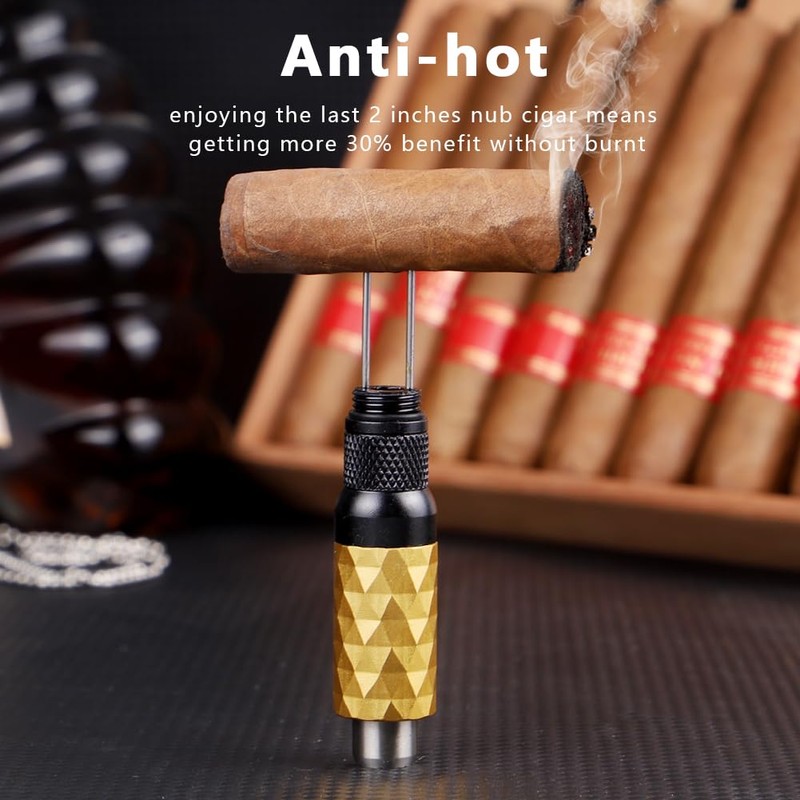 KEENSUN 4-in-1 Cigar Punch Tool Set with 2 Size Cigar