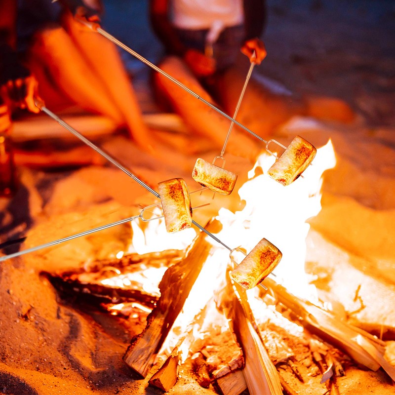Marshmallow Roasting Sticks, Telescoping Smores Sticks for Open Fire Pit,