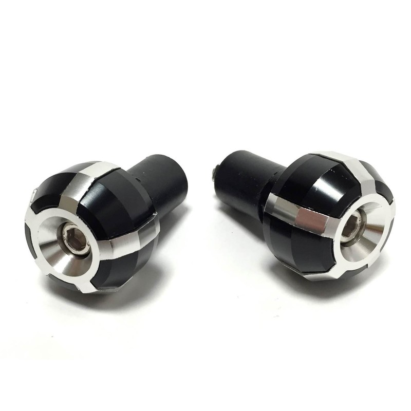 nakira 429 Grip Bar End for Motorcycles (Silver)