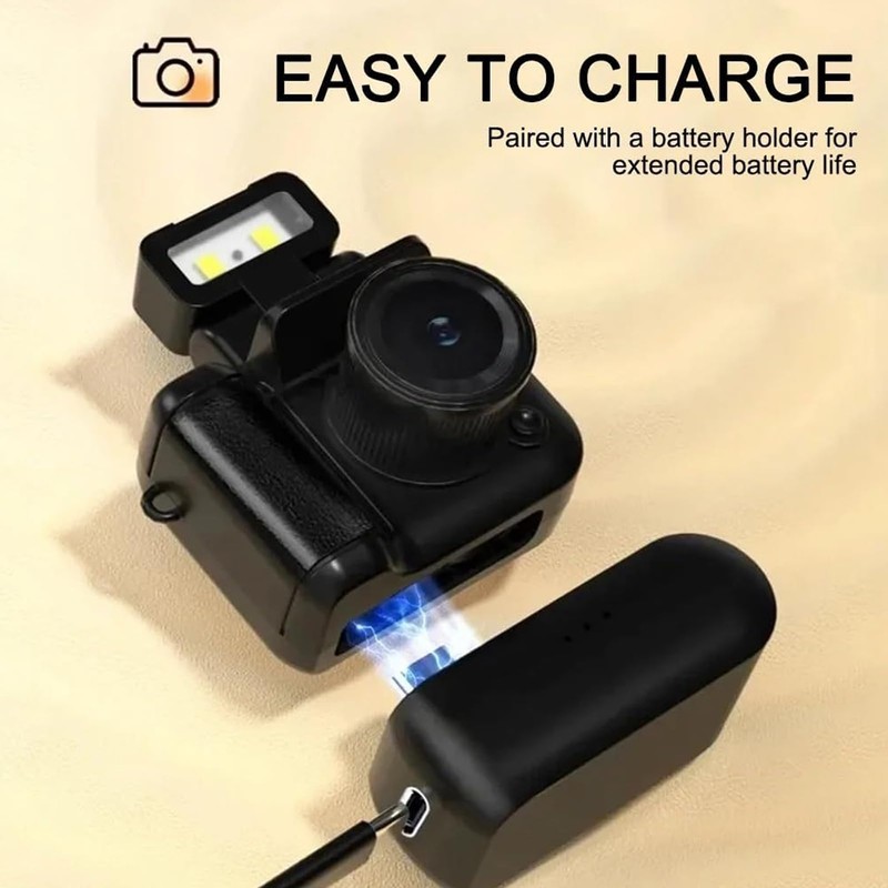 Micro Digital Camera Thumb Camera with Flash Light Retro Compact