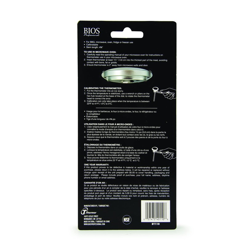 Bios 1 3/4-Inch Instant Read Dial Thermometer