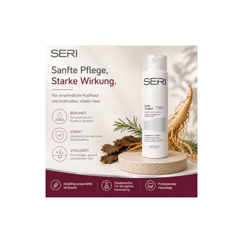 Farcom SERI Scalp Comfort Shampoo suitable for hair loss cases