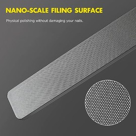 Glass Nail Shiner - 5PC Upgrade Glass Nail File for Natural Nails Nano Nail Buffers Crystal Shine Polisher, Professional Manicure Tools Kit for Acryli