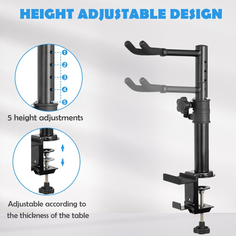 UPELLA Guitar Desk Stand with Clamp, Heavy Duty Guitar Hanger