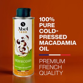 French Virgin Macadamia Oil – 100% Pure & Cold-Pressed, Gourmet Nut Oil for Cooking, Baking & Dressings – Non-GMO, Gluten-Free, 8.45 fl oz