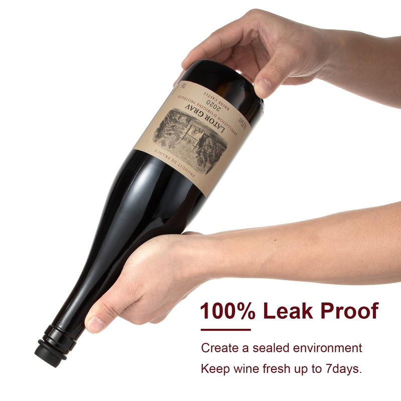 Wine Saver Vacuum Pump with 4 Wine Stoppers, Wine Bottle