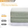 BTTN Stall Fabric Shower Curtain, 54x78 Inch Long Linen Textured
