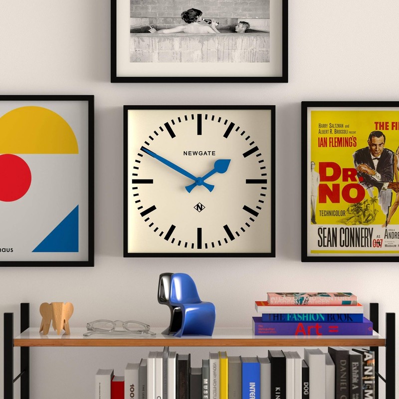 NEWGATE® Number Five Wall Clock | Square Retro Inspired Modern