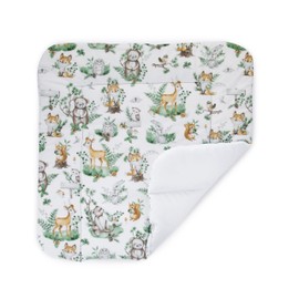 Balbina® Changing Mat Waterproof Changing Table Mat for Changing Tables Cotton 70 x 70 cm I Animals in Leaves