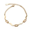 VISSEN Women's Gold-Plated Bracelets, Red/Blue/Silver, Cubic Zirconia, Golden Chains, Bracelet,