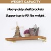 AddGrace 4 Pack Shelf Brackets Wall Mounted Gold Shelf Brackets