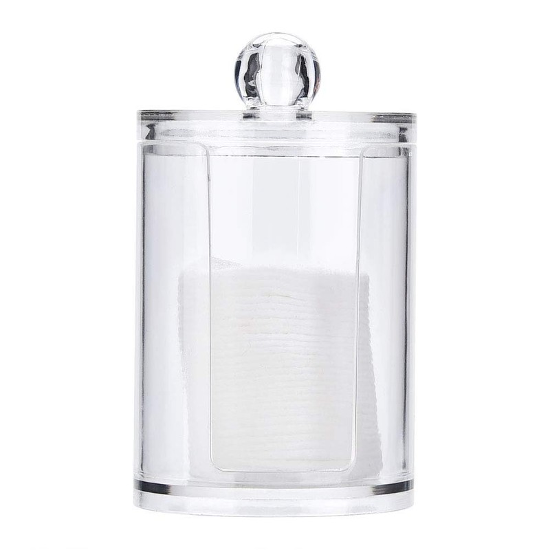 Acrylic Cotton Pad Holder Swabs Box, Swabs Dispenser Durable Cotton