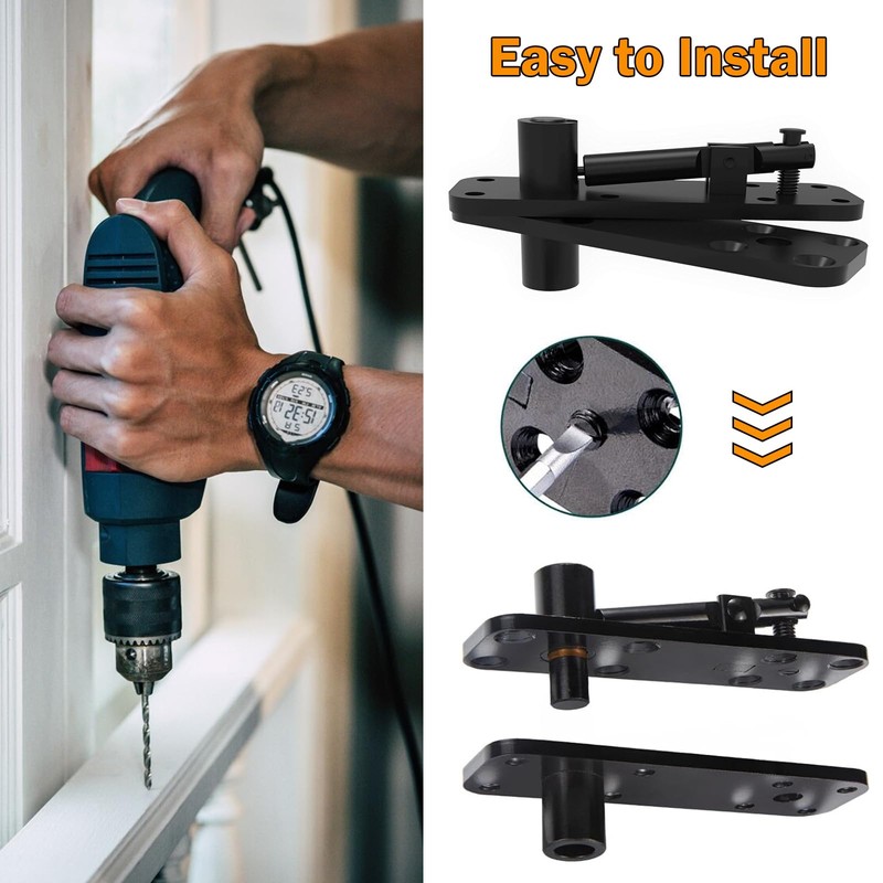 2PCS Hidden Door Hinge, Stainless Steel Hidden Hinges 573LB Load-Bearing