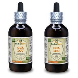 Gua Lou, Trichosanthes (Trichosanthes Kirilowii) Tincture, Dried Fruit Liquid Extract (Brand Name: HerbalTerra, Proudly Made in USA) 2x4 fl.oz (2x120 ml)
