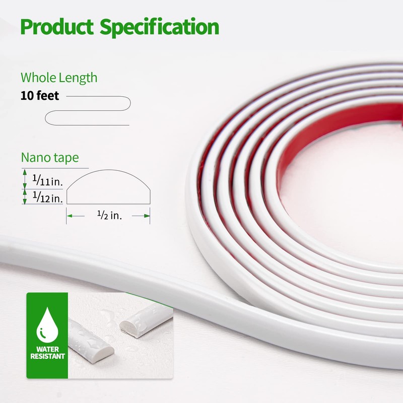 LONGKING 10 ft Peel and Stick Trim, Molding Trim for
