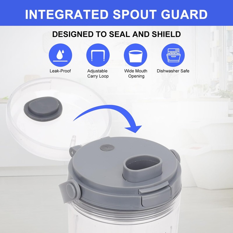 Replacement Blender Cup with Lid for Ninja Blast Portable Blender