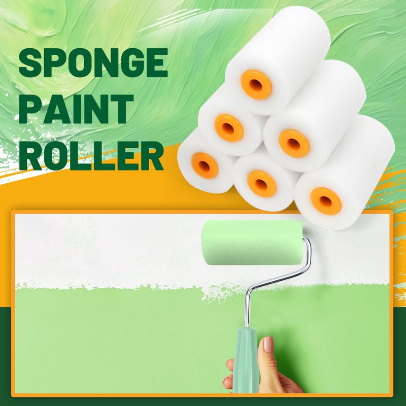 8-Piece Paint Roller Set, Paint Rollers, Foam Rollers with Paint