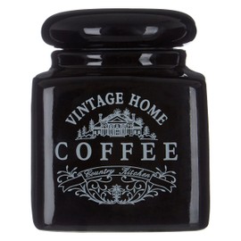 Premier Housewares Vintage Home Coffee Canister - Black
