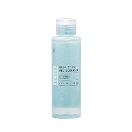 Versed Wash It Out - Limpiador facial de gel suave que no se pela, con agua de rosas nutritiva y cerámicas hidratantes, vegano (4 onzas)