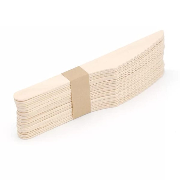 Live Beside Biodegradable Wooden Knives Eco Friendly 100% Birchwood Disposable Knives for Indoor or Outdoor Party, Picnic, BBQ, Dessert, Birthdays & Weddings