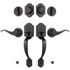 Gaurqiah Double Front Door Handleset with Deadbolt – Oil-Rubbed Bronze