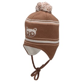 Sterntaler Boys GOTS Bobble Hat Raccoon Hat, brown