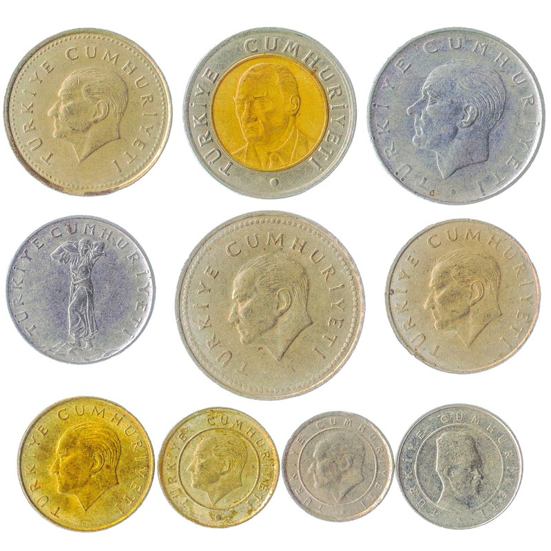 Turkey 10 Mixed Coins | Old Turkish Currency | Kurus