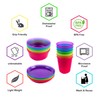 Cuddly Hippo Kids Plastic Dinnerware Set of 18 Multi Color