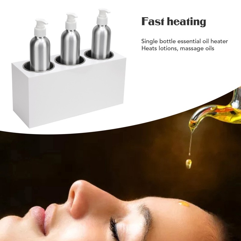 Oil Warmer Dispenser 3 Bottles Massage Oil Warmer Constant Temperature