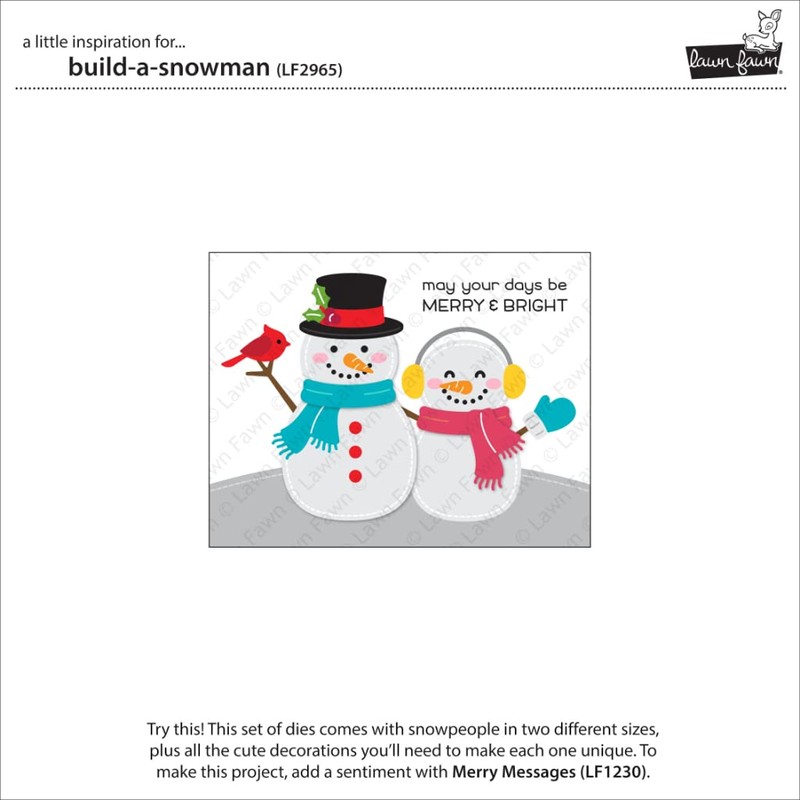 Lawn Fawn, Lawn cuts, Build-a-Snowman