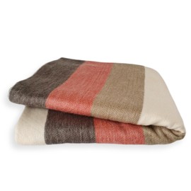 Alpaca Wool Throw Blanket | Warm, Ultra-Soft, Breathable, Non-Itchy Blanket-Throw | Hypoallergenic and Beautiful Fabric (Brick Red)