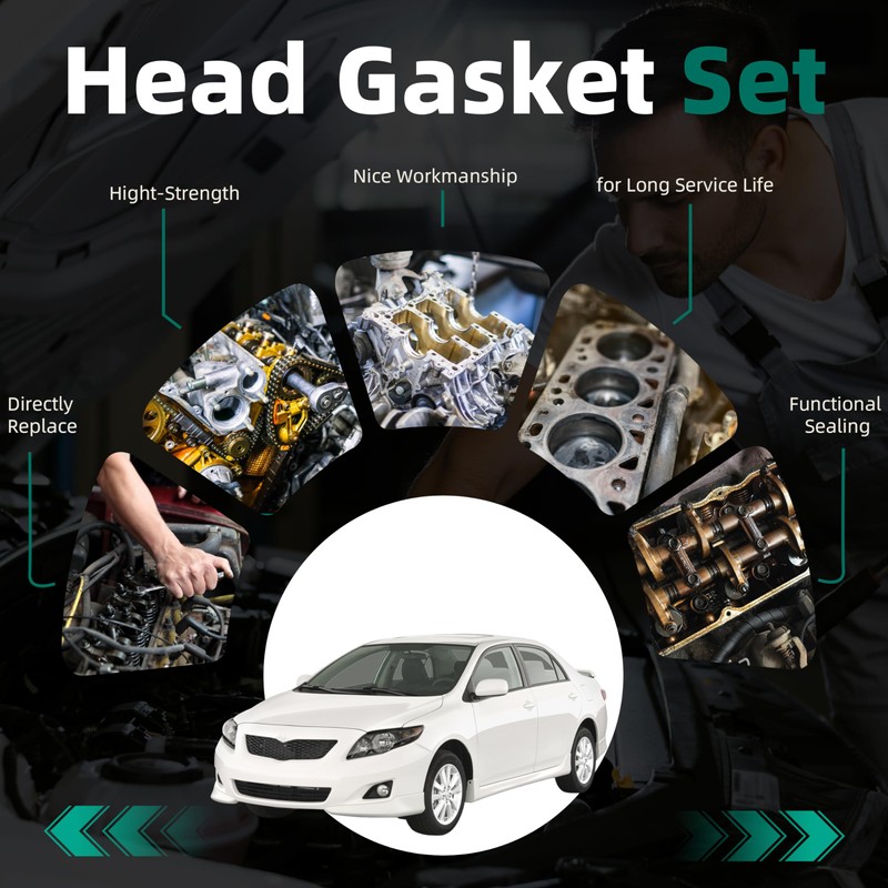 Head Gasket Set with Bolts for Toyota Camry Corolla RAV4