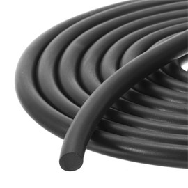sourcing map Nitrile Rubber Seal Strip, 6mm(0.24") Diameter x 4 Meters (13.12Ft) Long Round Solid Weather Stripping for Reduce Noise, Shock, Friction