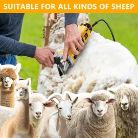 OPPEIN 2025 Upgraded Sheep Shears,Professional Electric Sheep Clippers,6 Speeds Heavy Duty Farm Livestock Haircut for Grooming Sheep Thick Alpacas Coat (700W)