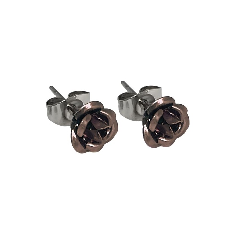 Rose Rose Earrings, 8 Colors, Binaural (2 Pieces) Studs for