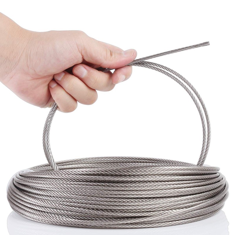 BLIKA 500FT 1/8" Stainless Steel Cable with Cutter, T316 Marine