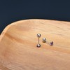 3MM Tiny Cubic Zirconia Studs Screw Backs Sterling Silver Earrings