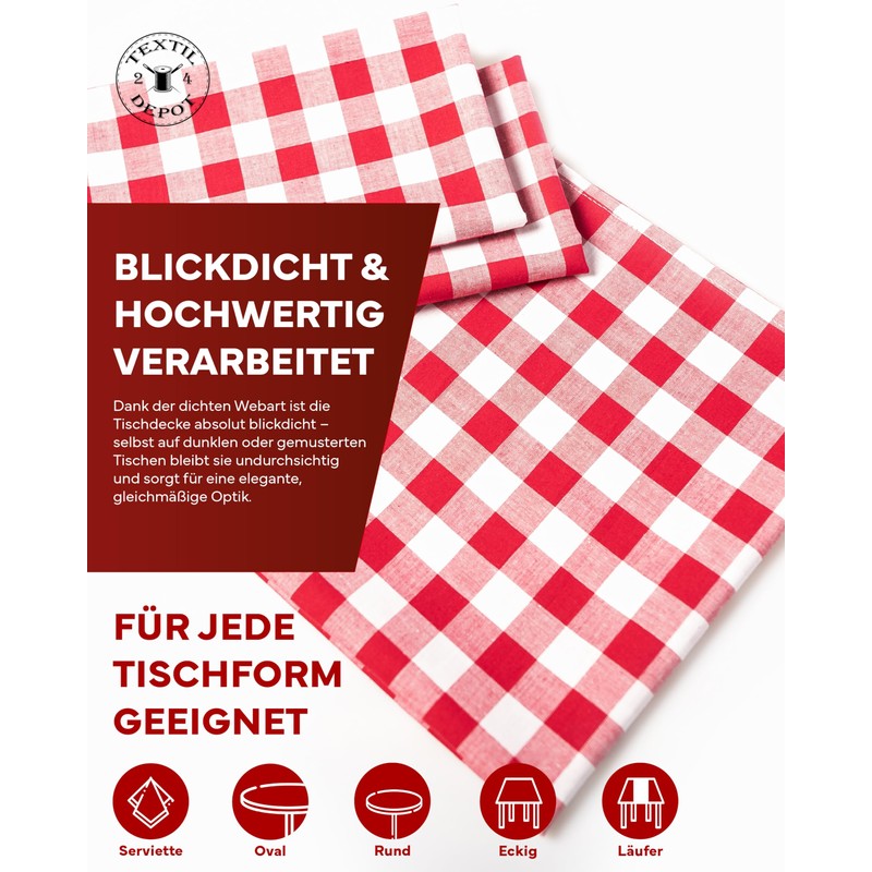 texpot Country House Table Runner 40 x 220 cm Red