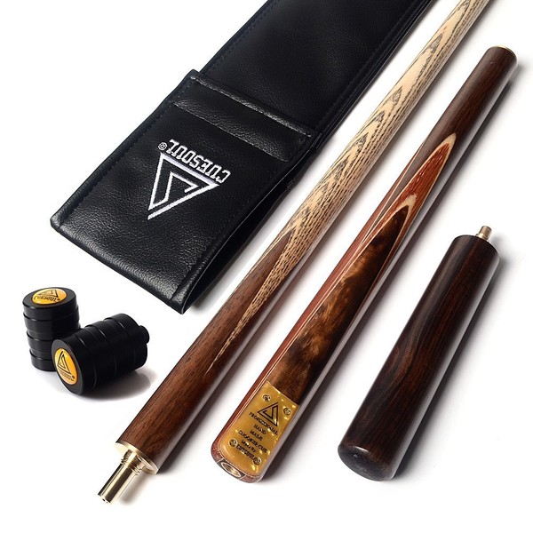 CUESOUL 3/4 Jointed Handcraft Snooker Cue 57 inch with Extension