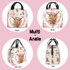 Ewozet Highland Cow Print Lunch Box, Highland Cow Pink Floral