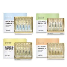 Eveever Diamond Ampoule 2mlx20ea (Aloe + Experience) Peptide, Purifying, Waterin, Arbutin Waterin / 이브에버 다이아몬드 앰플 2mlx20ea(알로에+체험분)펩타이드,퓨리파잉,워터린,알부틴 워터린